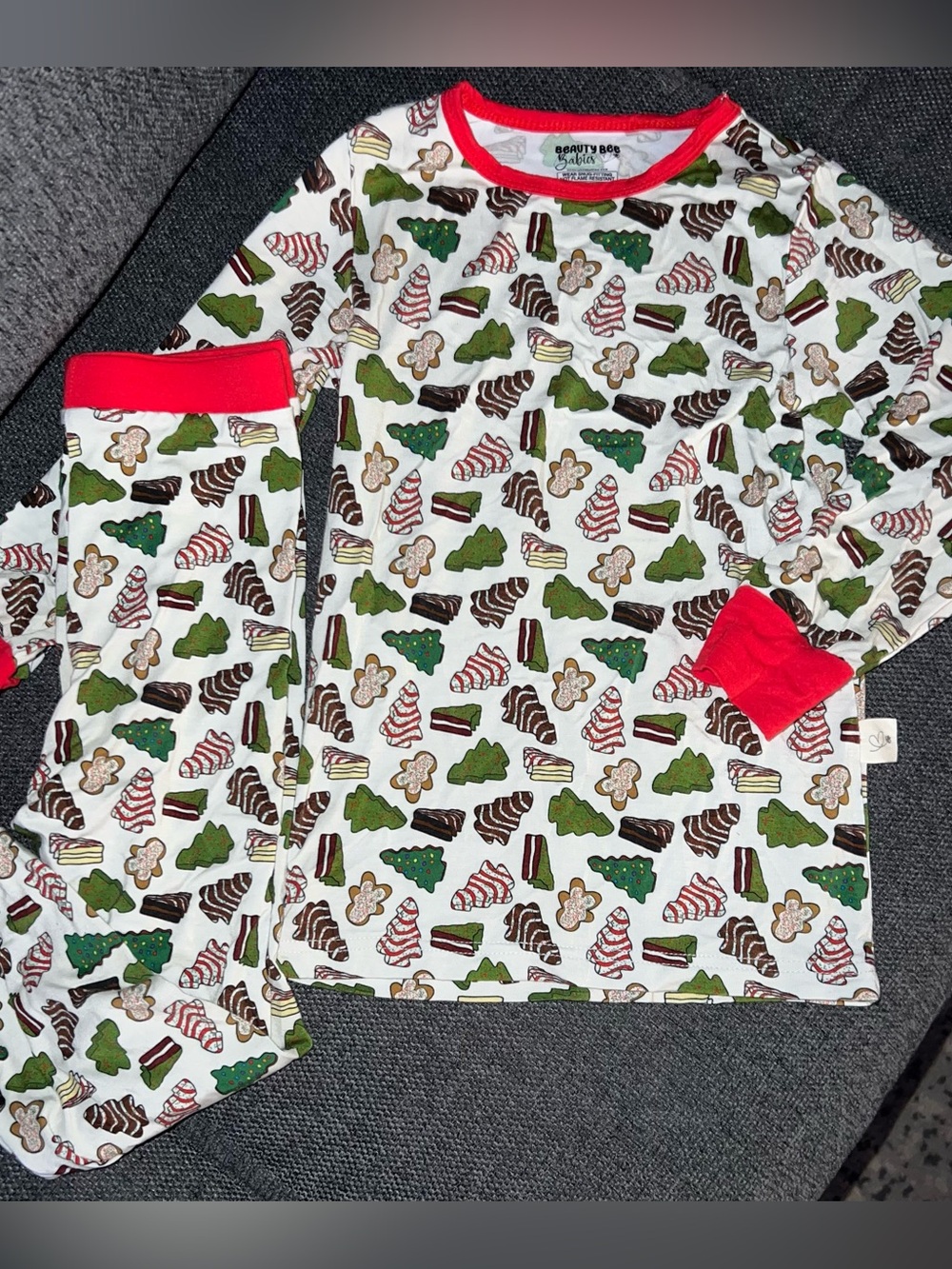 Little Debbie's Christmas tree cake bamboo pajamas